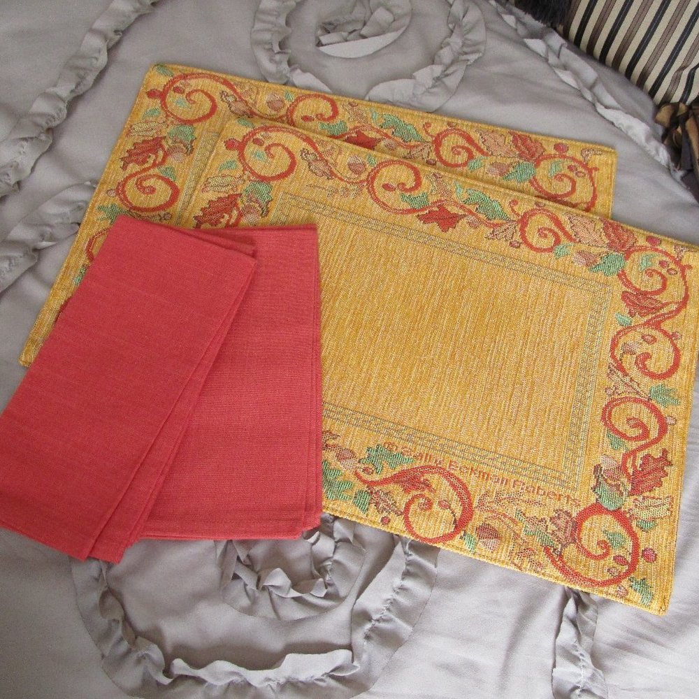 designer placemat & napkin set